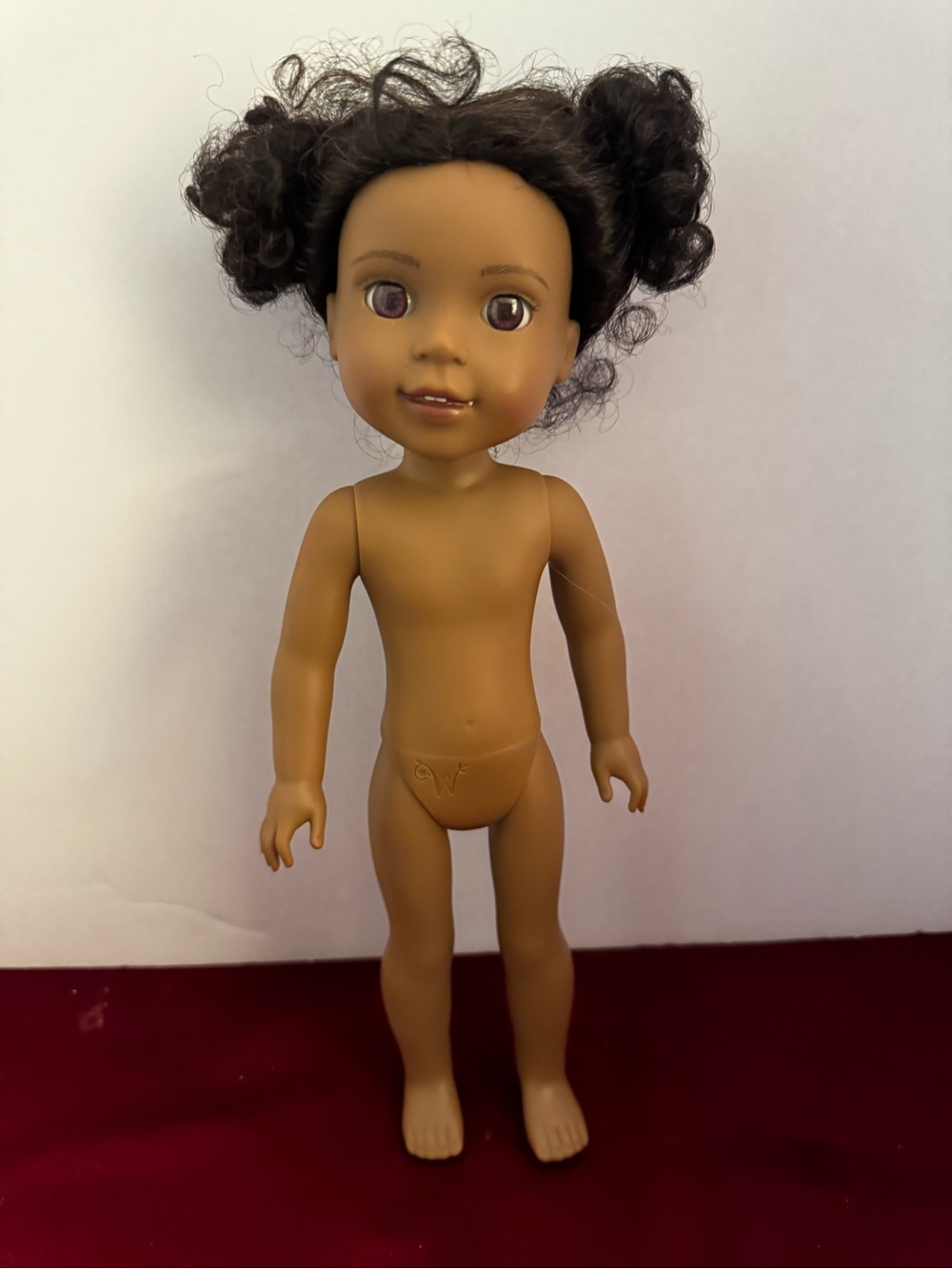 American Girl Wellie Wishers Kendall Doll Only 14.5” African American Black Hair